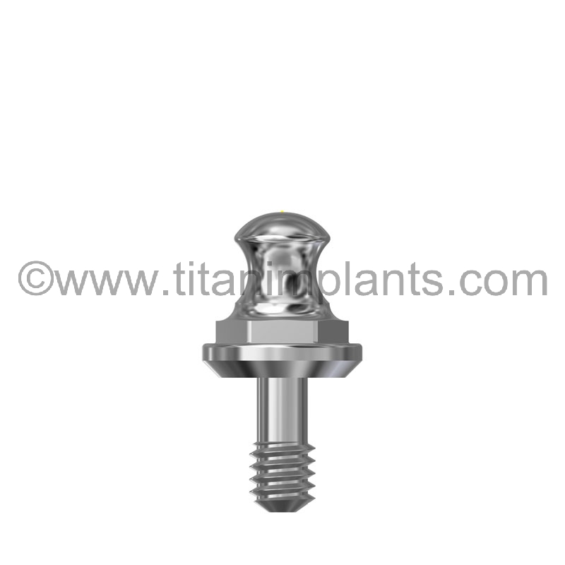Ball Head Abutment compatible with Biomet 3i external hex 3.4mm